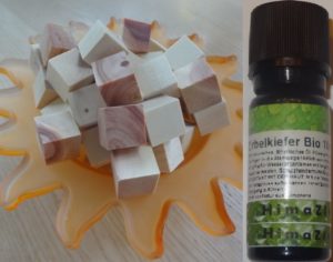 Zirbenwürfel 20x20x20 mit Bio-Zirbenöl